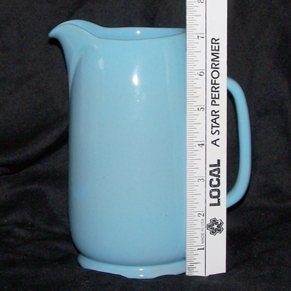 VTG- 7 1/2" Blue Mid Century Frankoma Water Pitcher #81 - Picture 8 of 9